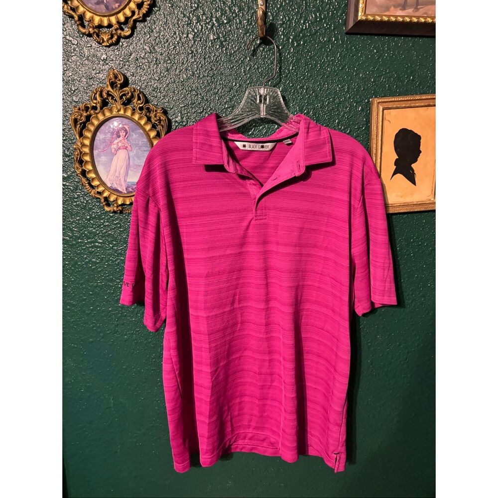 Black Clover Magenta  Performance Polo Sz Large Golf